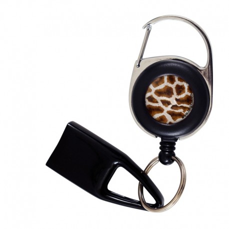 Feuzzz Girafe, porte briquet / clé USB / badge à enrouleur