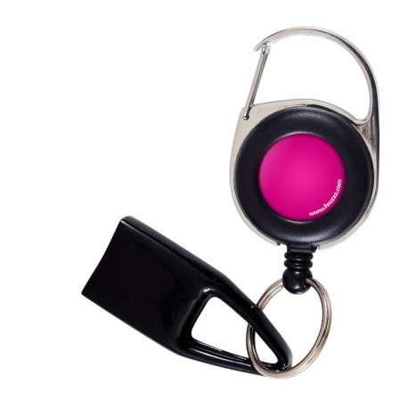 Feuzzz uni rose , porte briquet / clé USB / badge à enrouleur