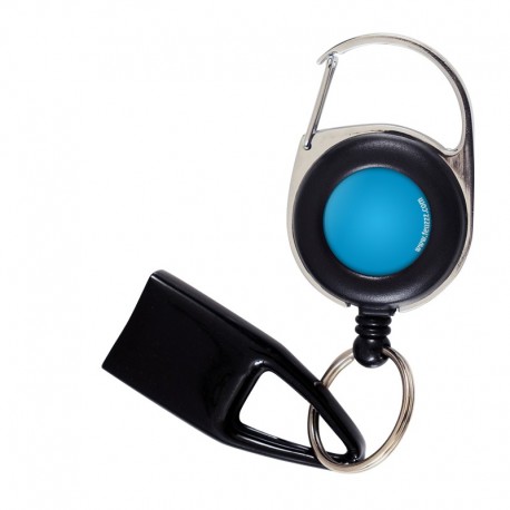 Feuzzz uni bleu, porte briquet / clé USB / badge à enrouleur