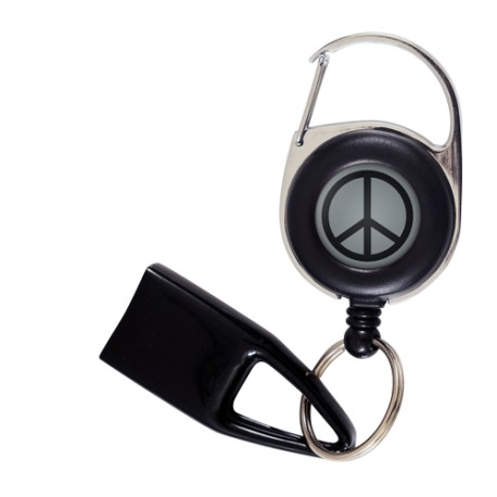 Feuzzz Peace & Love, porte briquet / clé USB / badge à enrouleur