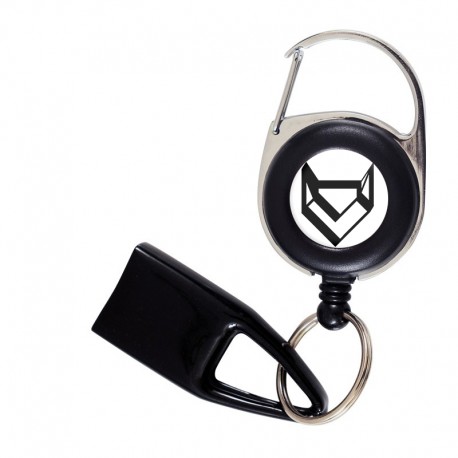 Flat Feuzzz Black Fox, porte briquet / clé USB / badge à enrouleur