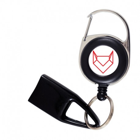 Flat Feuzzz Red Fox, porte briquet / clé USB / badge à enrouleur