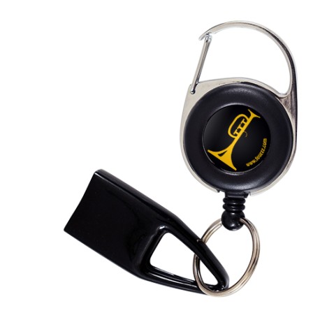 Flat Feuzzz Trompette, porte briquet / clé USB / badge à enrouleur