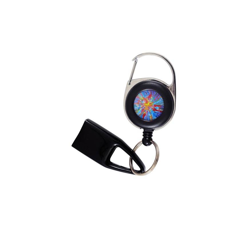 Flat Feuzzz Jackson Pollock's eye, porte briquet / clé USB / badge à enrouleur